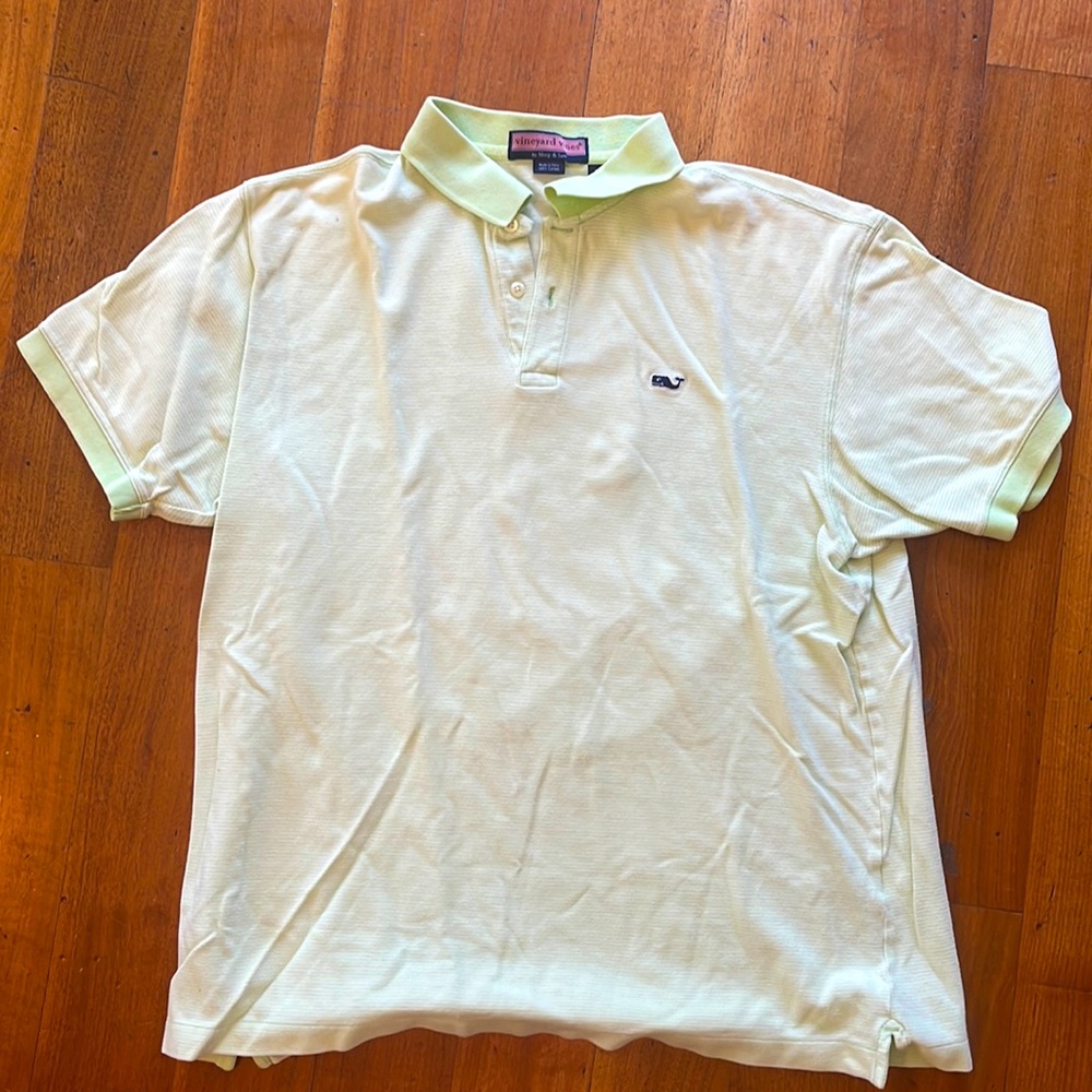 Vineyard Vines men’s lime green polo shirt - Large